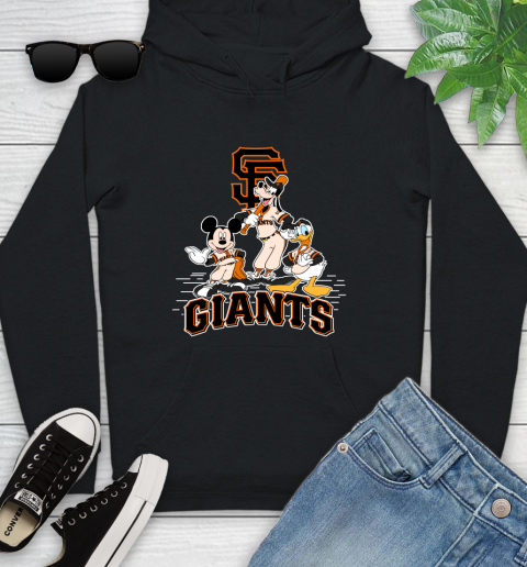 MLB San Francisco Giants Mickey Mouse Donald Duck Goofy Baseball T Shirt Youth Hoodie