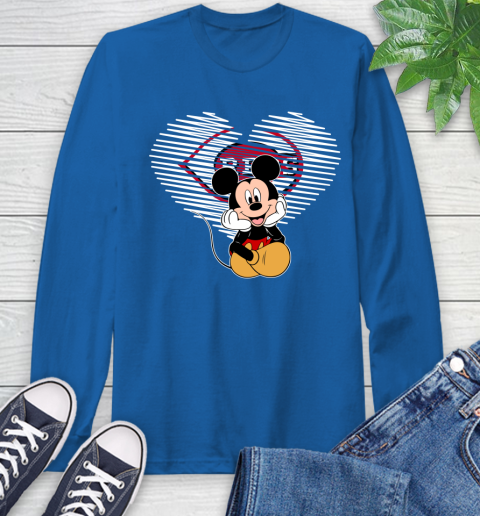 MLB Cincinnati Reds The Heart Mickey Mouse Disney Baseball T Shirt_000 Long Sleeve T-Shirt 10
