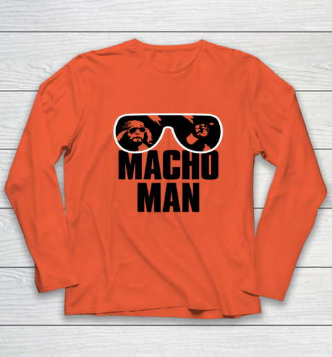 Macho Man Shirt Savage Sunglasses Graphic Long Sleeve T-Shirt 3