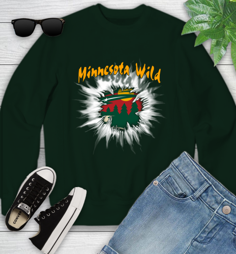 Minnesota Wild NHL Hockey Adoring Fan Rip Sports Youth Sweatshirt 9