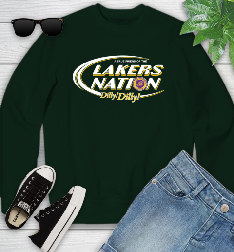 NBA A True Friend Of The Los Angeles Lakers Dilly Dilly Basketball Sports Youth Sweatshirt 9