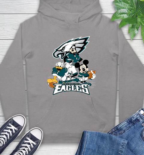 NFL Philadelphia Eagles Mickey Mouse Donald Duck Goofy Football Shirt Hoodie 6