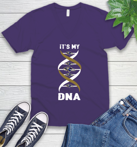 Baltimore Ravens NFL Football It's My DNA Sports V-Neck T-Shirt 9