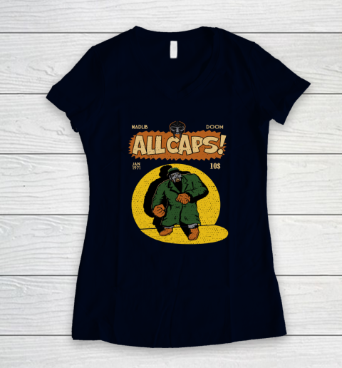 MF Doom Shirt  Madlib Doom Women's V-Neck T-Shirt 2