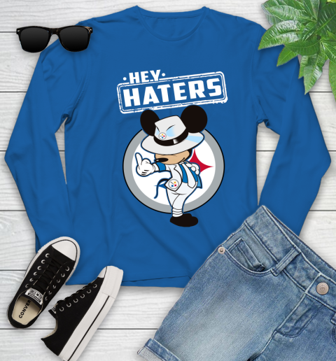 NFL Hey Haters Mickey Football Sports Pittsburgh Steelers Youth Long Sleeve 10