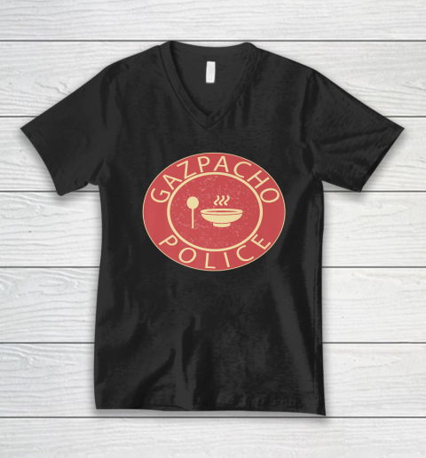 Gazpacho Police Shirt Funny Green Grape Gazpacho Saying V-Neck T-Shirt