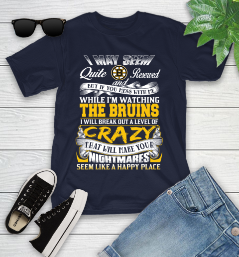 Boston Bruins NHL Hockey Don't Mess With Me While I'm Watching My Team Youth T-Shirt 2