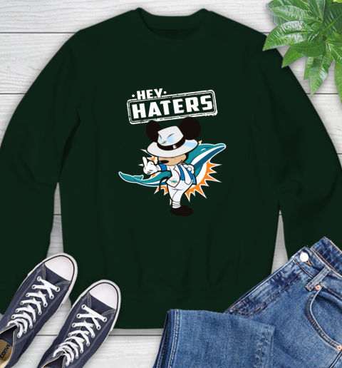 NFL Hey Haters Mickey Football Sports Miami Dolphins Sweatshirt 12
