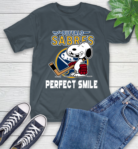 NHL Buffalo Sabres Snoopy Perfect Smile The Peanuts Movie Hockey T Shirt T-Shirt 10