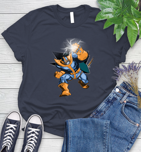 San Jose Sharks NHL Hockey Thanos Avengers Infinity War Marvel Women's T-Shirt 14