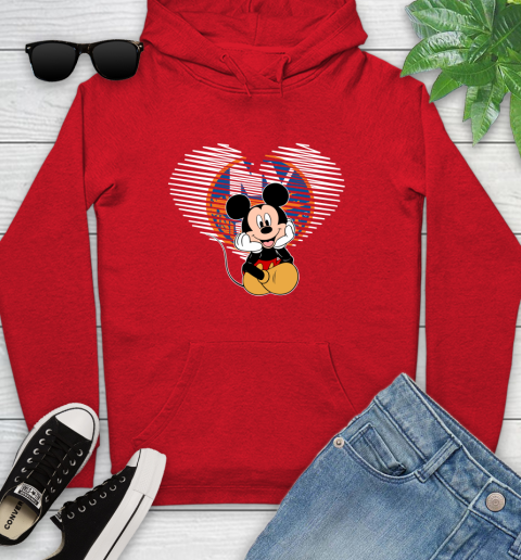 NHL New York Islanders The Heart Mickey Mouse Disney Hockey Youth Hoodie 12