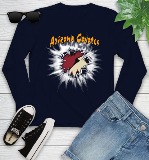 Arizona Coyotes NHL Hockey Adoring Fan Rip Sports Youth Long Sleeve 2