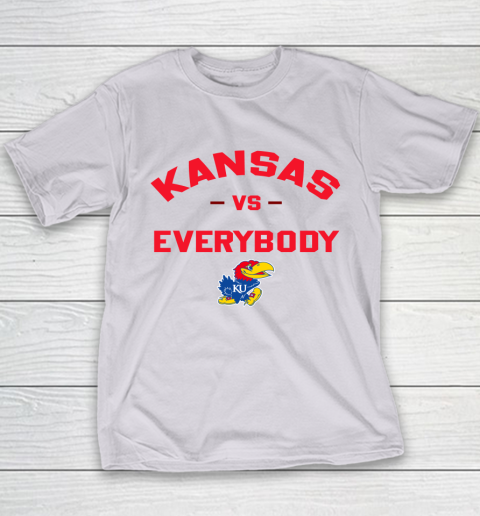 Kansas Jayhawks Vs Everybody Youth T-Shirt 3