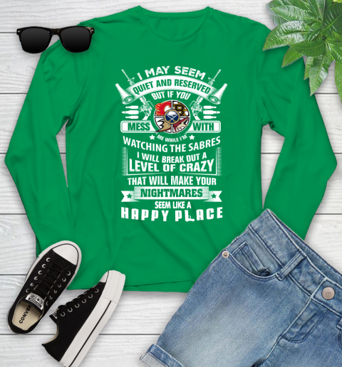 Buffalo Sabres NHL Hockey Don't Mess With Me While I'm Watching My Team Sports Youth Long Sleeve 7
