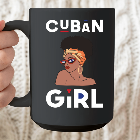Cuban Girl Shirt Cuban Pride Black Pride Cuba Cubanita Ceramic Mug 15oz
