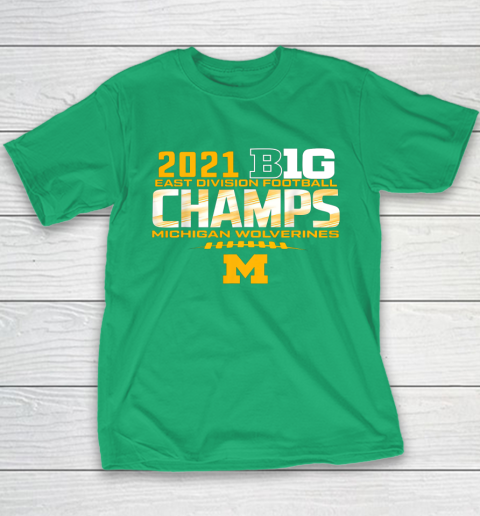 Michigan Big Ten 2021 East Division Champ Champions Youth T-Shirt 5