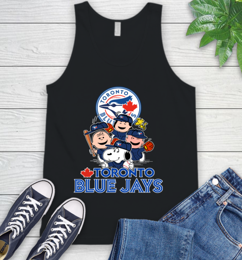 MLB Toronto Blue Jays Snoopy Charlie Brown Woodstock The Peanuts Movie Baseball T Shirt_000 Tank Top