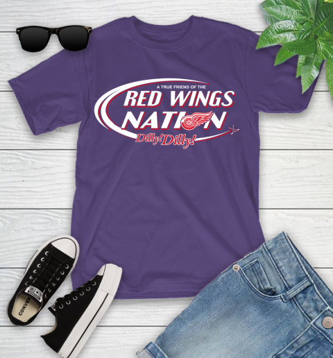 NHL A True Friend Of The Detroit Red Wings Dilly Dilly Hockey Sports Youth T-Shirt 3