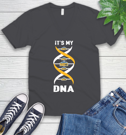 Denver Nuggets NBA Basketball It's My DNA Sports V-Neck T-Shirt 4