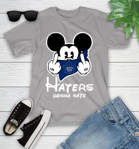 NHL Toronto Maple Leafs Haters Gonna Hate Mickey Mouse Disney Hockey T Shirt Youth T-Shirt 4