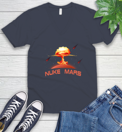 Elon Musk Wants To Nuke Mars V Neck T Shirt Itees Global