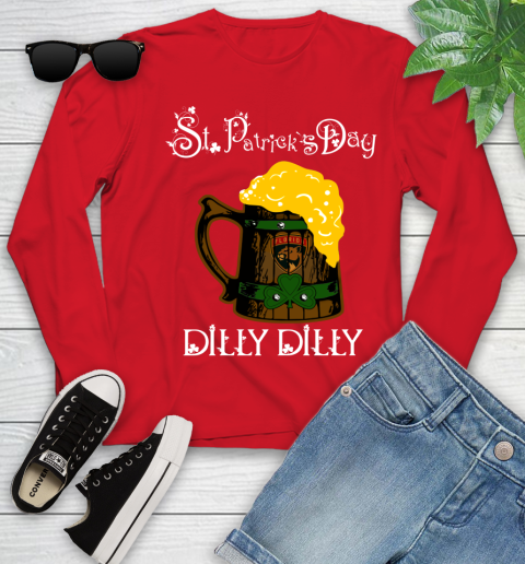 NHL Florida Panthers St Patrick's Day Dilly Dilly Beer Hockey Sports Youth Long Sleeve 11