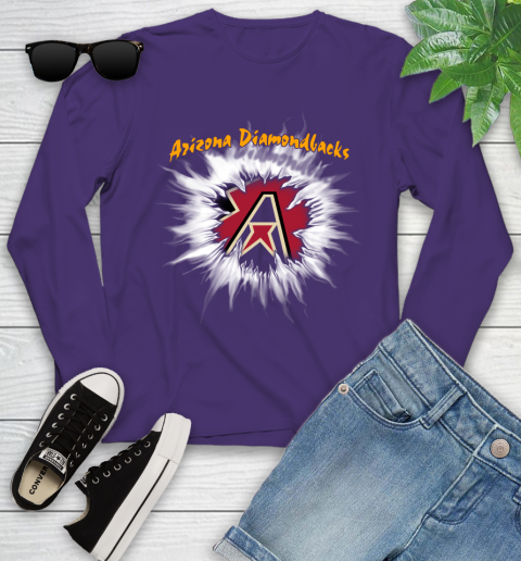 Arizona Diamondbacks MLB Baseball Adoring Fan Rip Sports Youth Long Sleeve 4