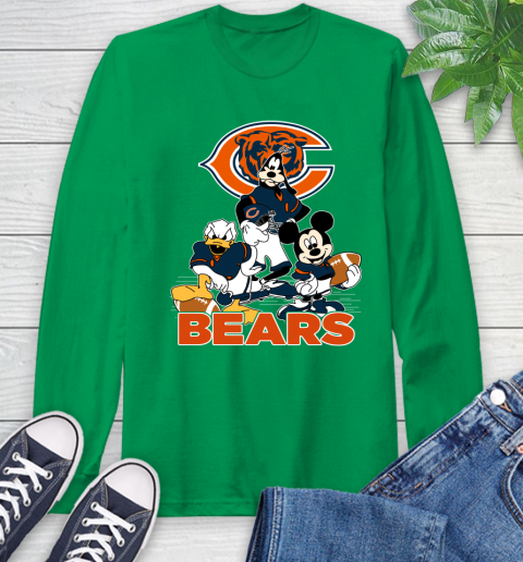 NFL Chicago Bears Mickey Mouse Donald Duck Goofy Football Shirt Long Sleeve T-Shirt 8