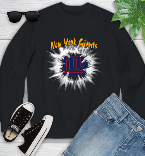 New York Giants NFL Football Adoring Fan Rip Sports Youth Sweatshirt