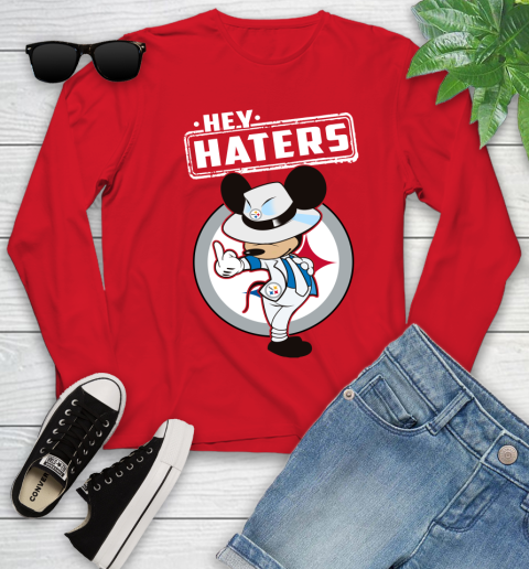NFL Hey Haters Mickey Football Sports Pittsburgh Steelers Youth Long Sleeve 11