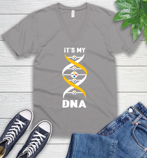 Pittsburgh Steelers NFL Football It's My DNA Sports V-Neck T-Shirt 3