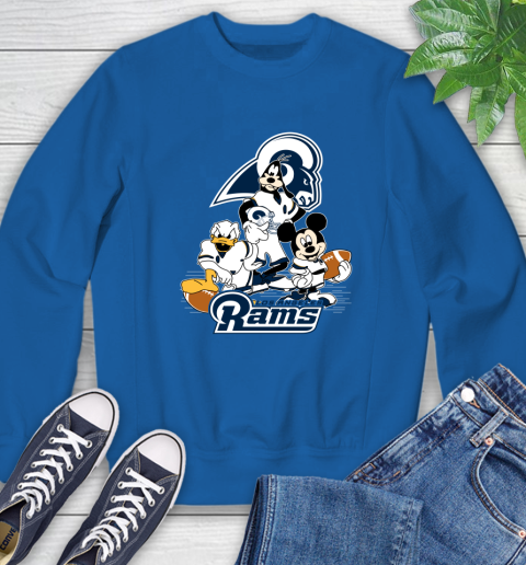 NFL Los Angeles Rams Mickey Mouse Donald Duck Goofy Football Shirt Sweatshirt 9