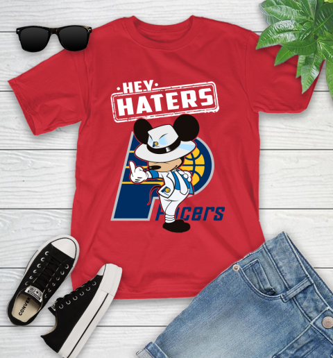 NBA Hey Haters Mickey Basketball Sports Indiana Pacers Youth T-Shirt 13