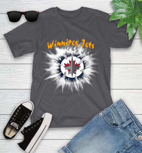 Winnipeg Jets NHL Hockey Adoring Fan Rip Sports Youth T-Shirt 6