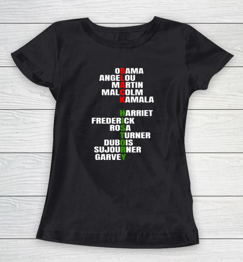 Obama Angelou Inspirational African Black History Month Women's T-Shirt