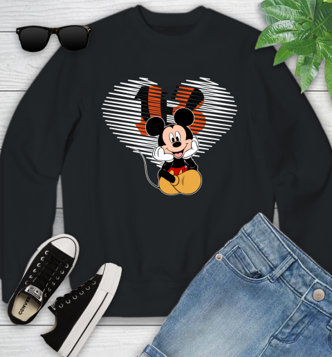 NFL Cincinnati Bengals The Heart Mickey Mouse Disney Football T Shirt_000 Youth Sweatshirt
