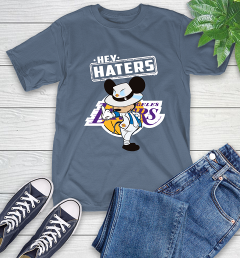 NBA Hey Haters Mickey Basketball Sports Los Angeles Lakers T-Shirt 8