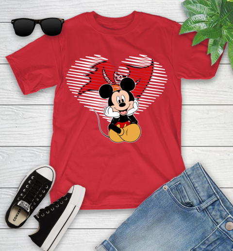 NFL Tampa Bay Buccaneers The Heart Mickey Mouse Disney Football T Shirt_000 Youth T-Shirt 13