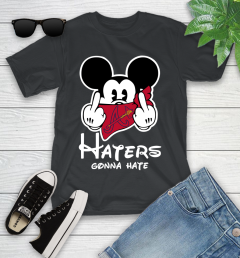 MLB Atlanta Braves Haters Gonna Hate Mickey Mouse Disney Baseball T Shirt_000 Youth T-Shirt