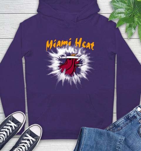 Miami Heat NBA Basketball Rip Sports Hoodie 5