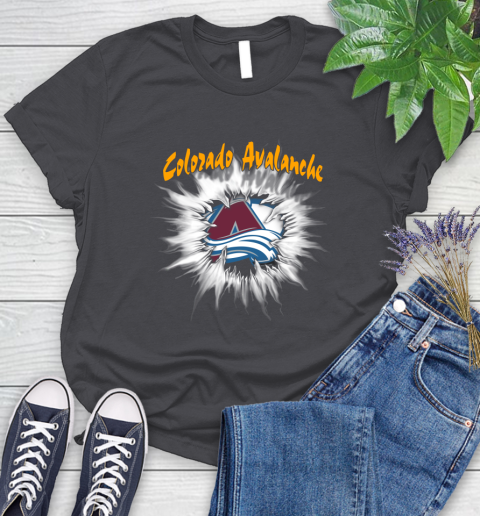 Colorado Avalanche NHL Hockey Adoring Fan Rip Sports Women's T-Shirt 8