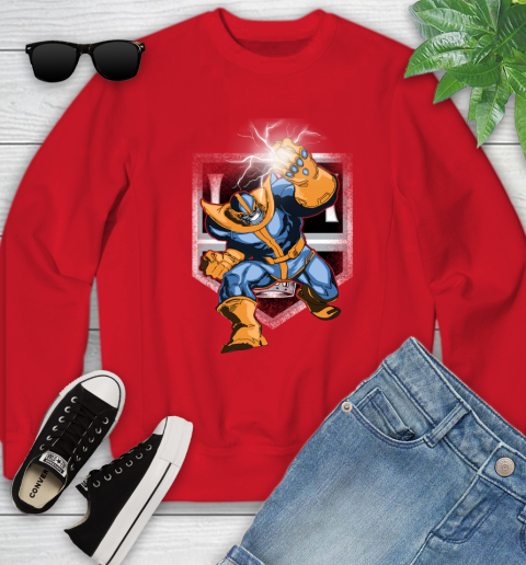 Los Angeles Kings NHL Hockey Thanos Avengers Infinity War Marvel Youth Sweatshirt 8