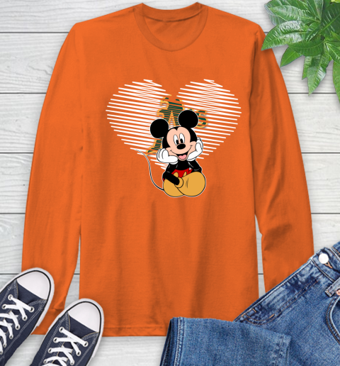 MLB Oakland Athletics The Heart Mickey Mouse Disney Baseball T Shirt_000 Long Sleeve T-Shirt 4
