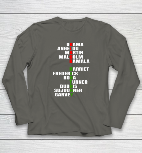 Obama Angelou Inspirational African Black History Month Long Sleeve T-Shirt 4