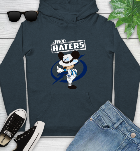 NHL Hey Haters Mickey Hockey Sports Tampa Bay Lightning Youth Hoodie 10