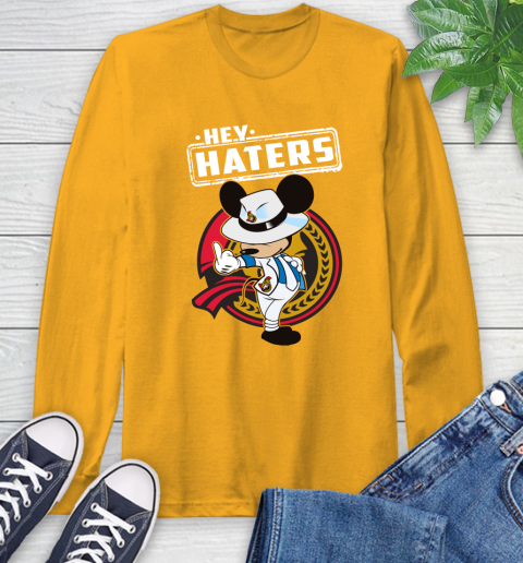 NHL Hey Haters Mickey Hockey Sports Ottawa Senators Long Sleeve T-Shirt 2