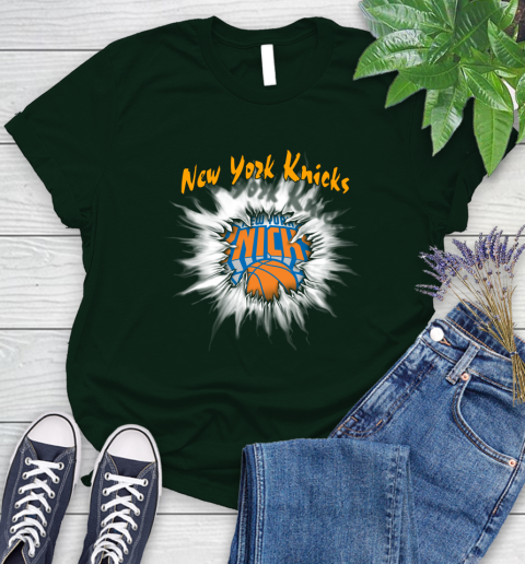 New York Knicks NBA Basketball Rip Sports Women's T-Shirt 6