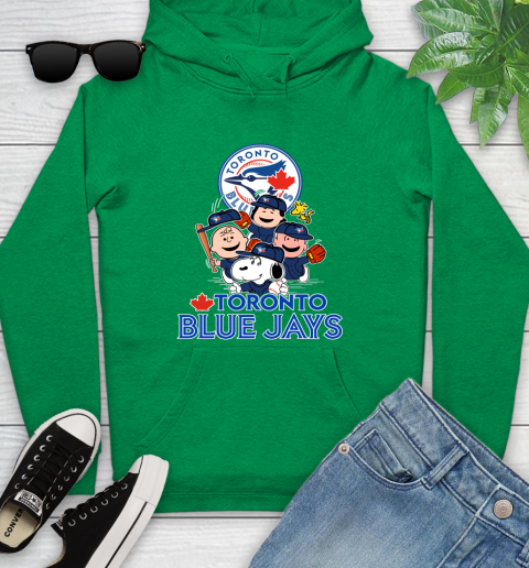 MLB Toronto Blue Jays Snoopy Charlie Brown Woodstock The Peanuts Movie Baseball T Shirt_000 Youth Hoodie 9