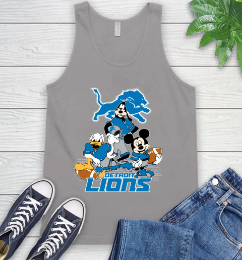 NFL Detroit Lions Mickey Mouse Donald Duck Goofy Football Shirt Tank Top 3