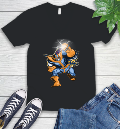 Cleveland Cavaliers NBA Basketball Thanos Avengers Infinity War Marvel V-Neck T-Shirt